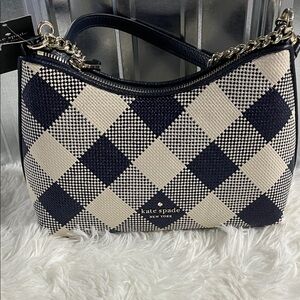 Kate Spade black and cream checkered purse
